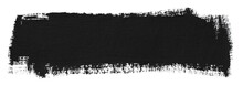 Hand Painted Stroke Of Black Paint Texture Isolated On White Background
