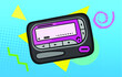 Retro Pager Vector Illustration