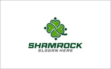 Illustration Graphic Vector Of Shamrock Four Leaf Or Green Clover Logo Design Template