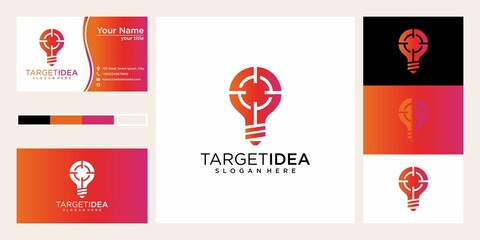 Poster - target with logo design light