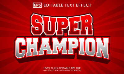 Wall Mural - Champion 3d editable text effect
