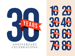 Wall Mural - anniversary celebrations ccollections logo design concept