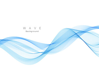 stylish smooth blue decorative wave design background