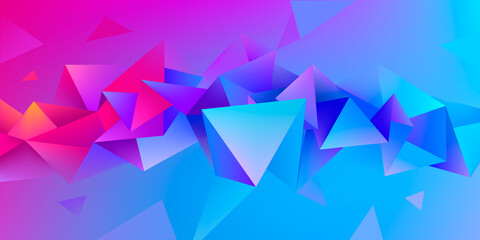 Wall Mural - Vector geometric abstract polygonal background, shape. Triangular modern illustration, facet crystal. Use for banners, web, ad, poster, etc