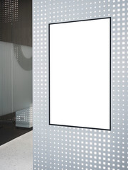 Wall Mural - Mock up digital screen on wall Media Indoor building Blank frame