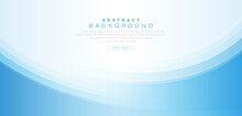 Abstract Light Blue And White Wave Background. Modern Simple Overlay Curve Layer Template Graphic Elements. Smooth And Clean Subtle Texture Design With Space For Your Text