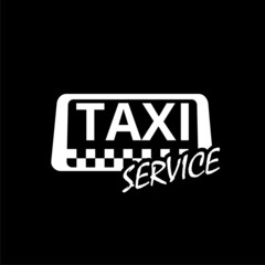 Poster - Taxi icon isolated on dark background