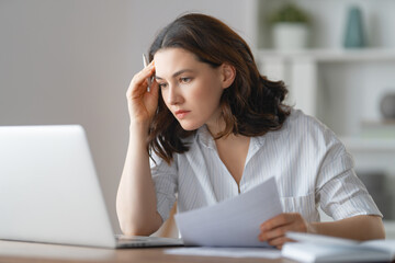 Poster - woman working in the office