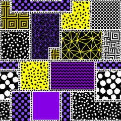 Leinwandbilder - Seamless vector pattern. Abstract square texture