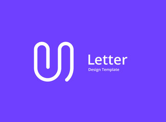 Wall Mural - Letter U logo icon design template elements