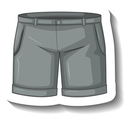 Canvas Print - Cartoon denim shorts sticker