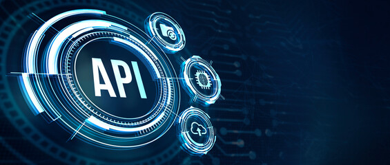 Internet, business, Technology and network concept. Application Programming Interface. Software development tool. 3d illustration.