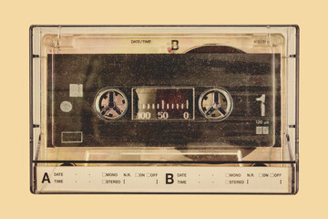 Wall Mural - retro styled image of a vintage audio compact cassette