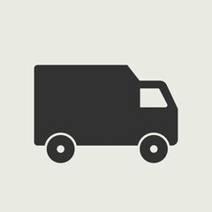 Wall Mural - Delivery van vector icon illustration sign