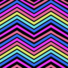 Vector Illustration Of Rainbow Zig Zag Pattern, Colorful Abstract Background,