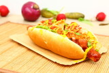 Fototapeta Tęcza - Hot dog