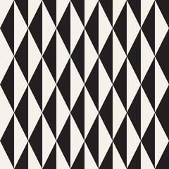 Wall Mural - Vector seamless pattern. Repeating geometric elements. Stylish monochrome background design.