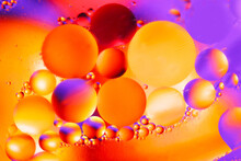 Abstract Multicolored Macro Background From Liquid Bubbles.
