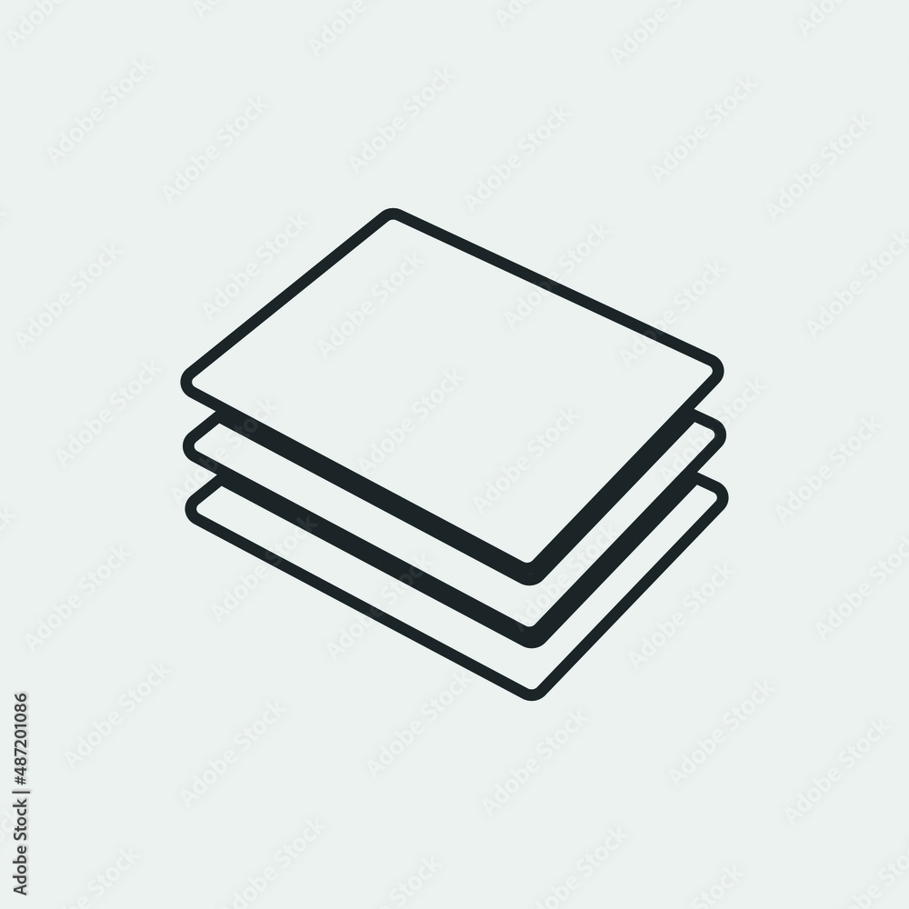 Layer vector icon illustration sign