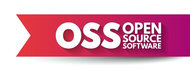 Wall Mural - oss - open source software is software that is distributed with its source code, making it available