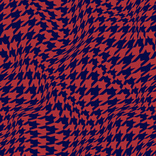 Distorted Optical Houndstooth Pattern. Vector Seamless Pattern