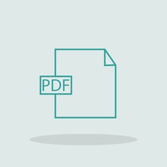 Sticker - PDF format vector icon illustration sign