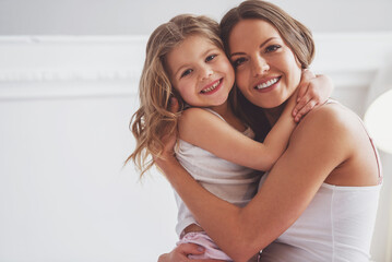 Canvas Print - Mom with daughter