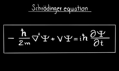physical equation for education on blackboard