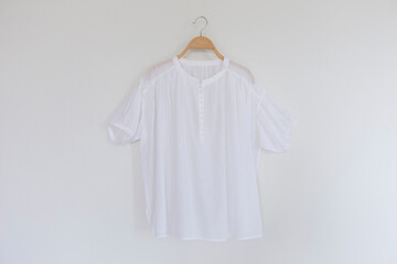 White blouse on white background.minimal style.