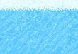Snow, ice and water pixel blocks background pattern. Retro console game level cubic pixel texture. Computer eight bit 80s arcade environment pixelated vector backdrop with blue liquid or snow