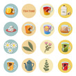 © MEG-MEG - Tea time icon sticker set ,お茶の時間アイコンステッカーセット