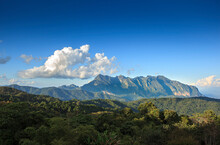 Beautiful Mountain  Landscape View  In The Morning At Doi Luang Chiang Dao, Chiangmai, Thailand