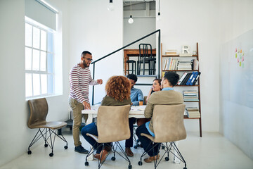 Leinwandbilder - Success, youve gotta plan for it. Shot of a group of colleagues having a meeting in a modern office.