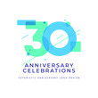 30 years anniversary celebrations logo design template