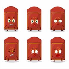 Canvas Print - Character cartoon of red packets chinese with scared expression