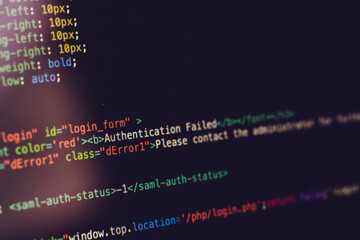 Wall Mural - html php java program code