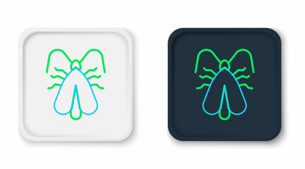 Sticker - Line Clothes moth icon isolated on white background. Colorful outline concept. Vector