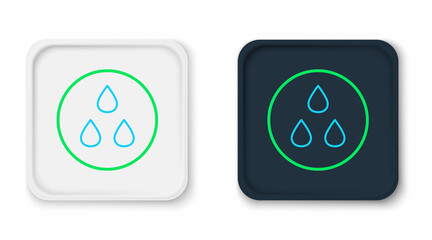 Sticker - Line Water drop icon isolated on white background. Colorful outline concept. Vector