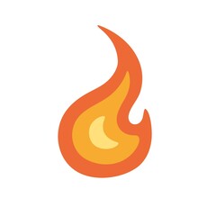 Wall Mural - burning fire icon. hot blaze, flame symbol. abstract bonfire sign. campfire heat tongues. inflammabl