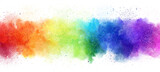 Fototapeta Koty - Rainbow watercolor banner background on white. Pure vibrant watercolor colors. Creative paint gradients, fluids, splashes, spray and stains. Abstract  background.