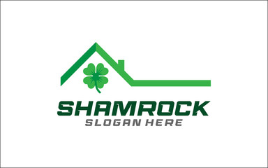 Wall Mural - Illustration graphic vector of shamrock four leaf or green clover logo design template