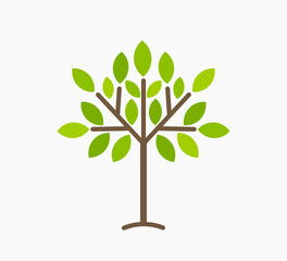 Wall Mural - tree icon symbol.