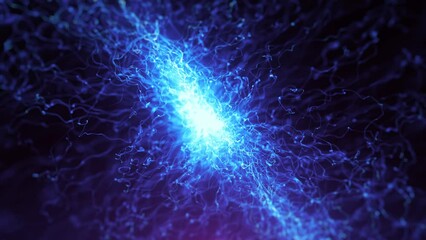 Wall Mural - abstract energy forcefield particles background loop/ 4k animation of an abstract wallpaper backgrou