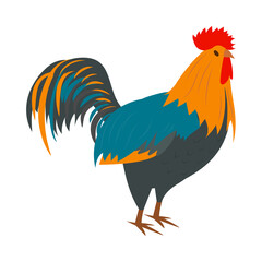 Sticker - Poultry Farm Rooster Composition