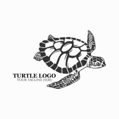 Sticker - Turtle logo icon, turtle design silhouette, turtle vector