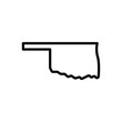 Black line icon for oklahoma
