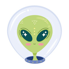 Sticker - space alien character