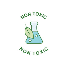 Non Toxic Label Icon In Color Icon, Isolated On White Background 
