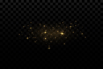 Wall Mural - gold particles. light effect. gold dust. background decoration.