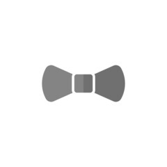 Wall Mural - Bow tie grey flat vector icon